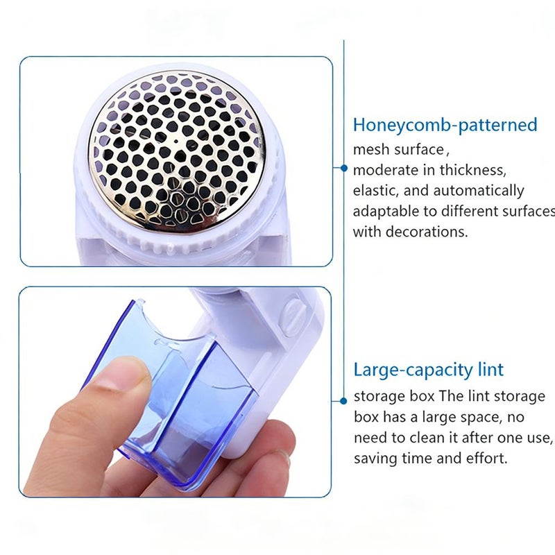 مزيل الوبر الكهربائي للأقمشة مع 3 شفرات، مزيل الوبر بالبطارية، مزيل الوبر للكنب والسجاد - Image 2